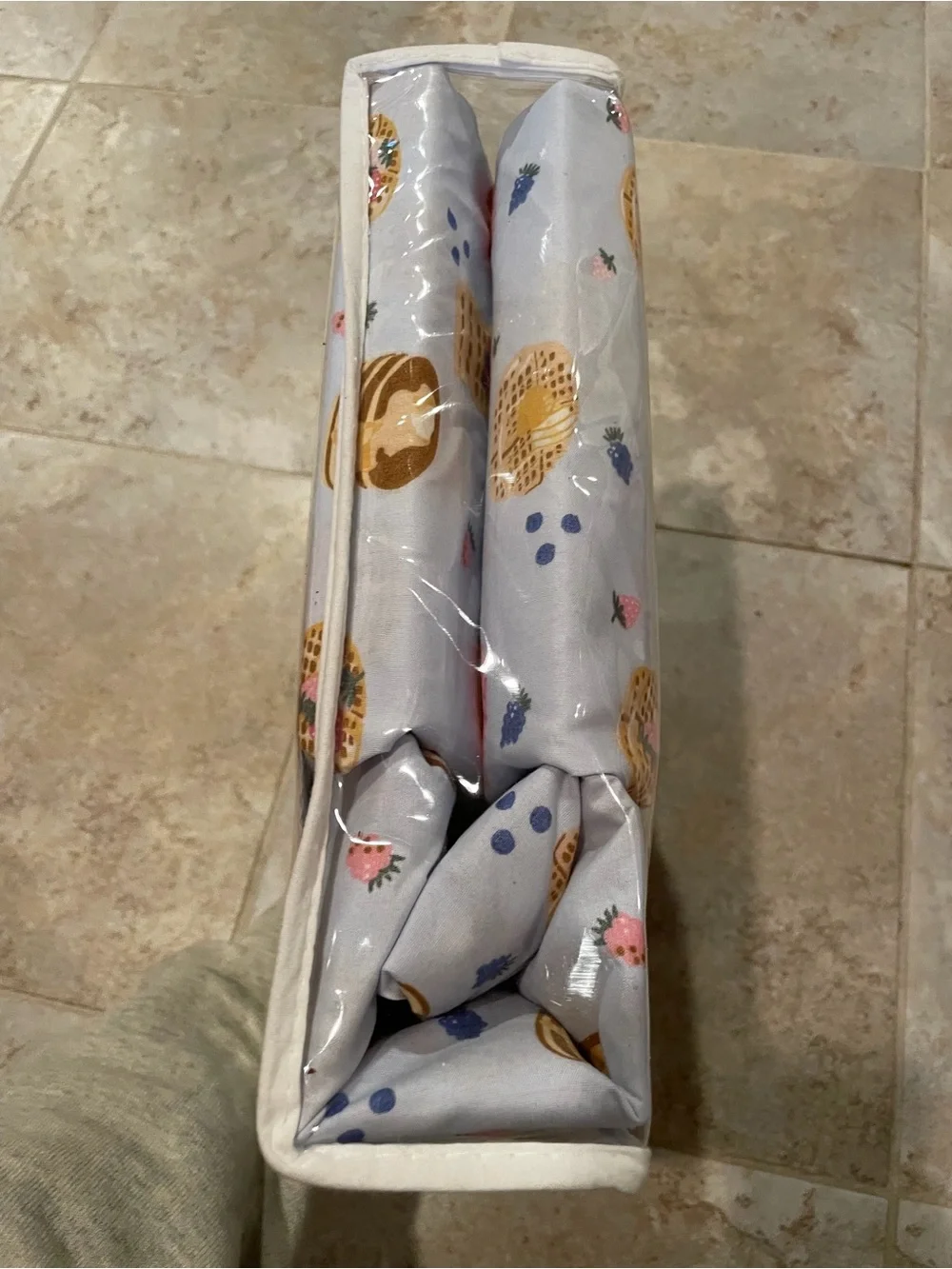 NWT Brunch Pancake and Waffle Patterned Twin Sheet Set